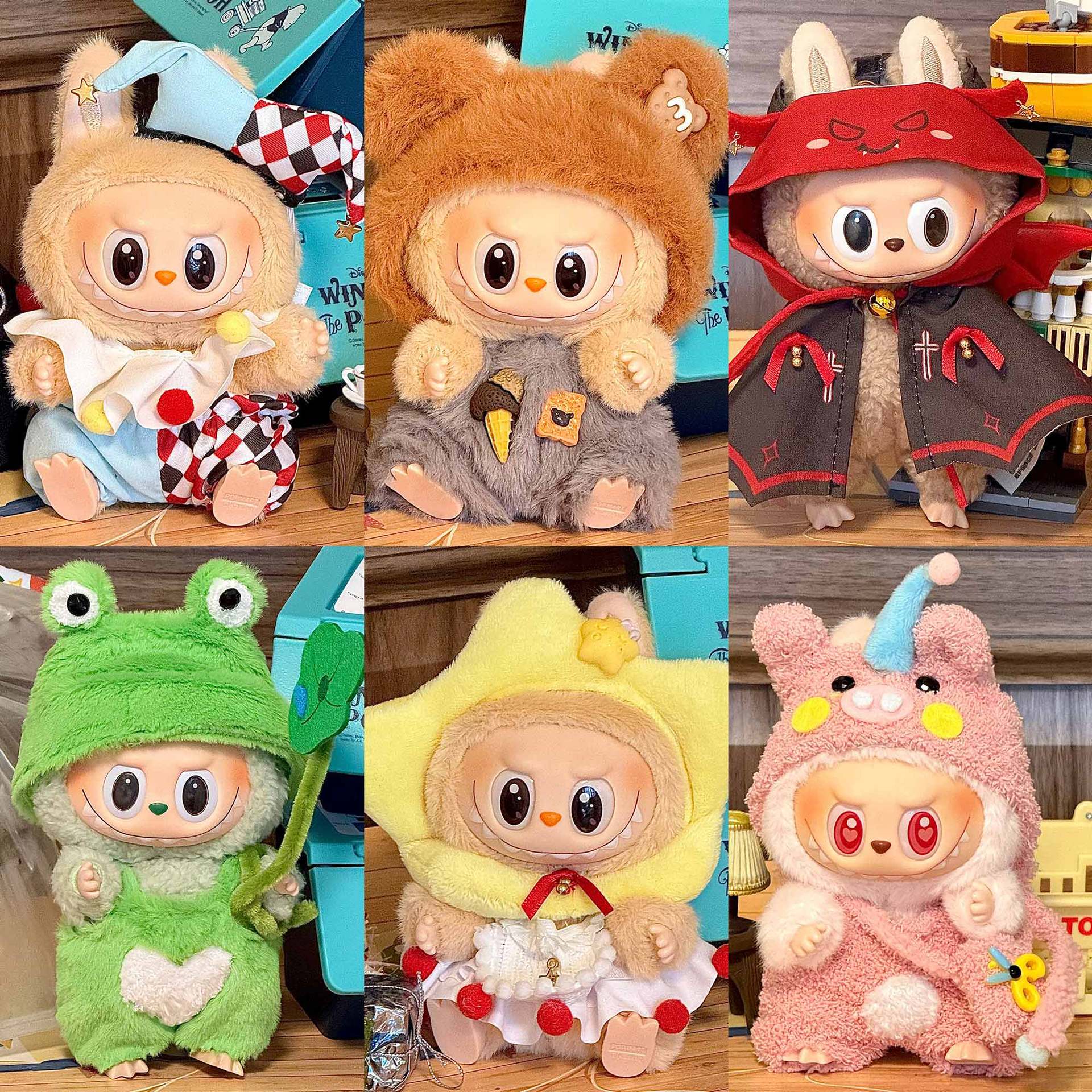 Labubu Sitting Party Doll Clothes First and Second Generation Blind Box Use Labubu Clothes Plush Vinyl Face