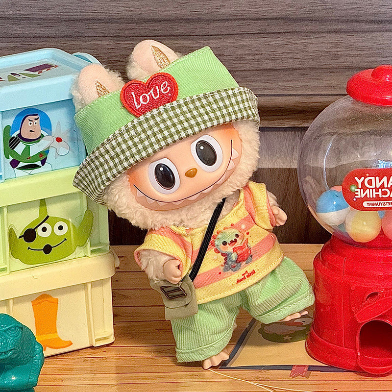 Labubu Sitting Party Doll Clothes First and Second Generation Blind Box Use Labubu Clothes Plush Vinyl Face