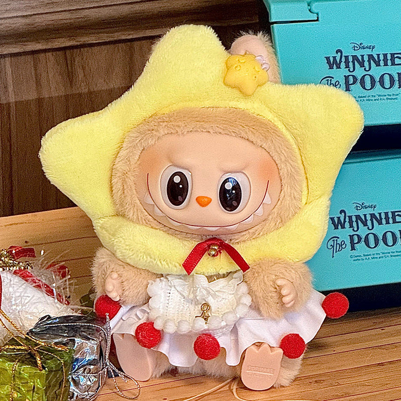 Labubu Sitting Party Doll Clothes First and Second Generation Blind Box Use Labubu Clothes Plush Vinyl Face