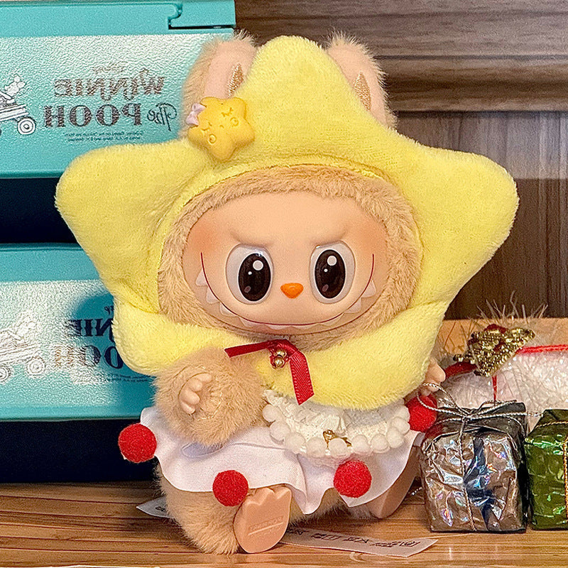 Labubu Sitting Party Doll Clothes First and Second Generation Blind Box Use Labubu Clothes Plush Vinyl Face