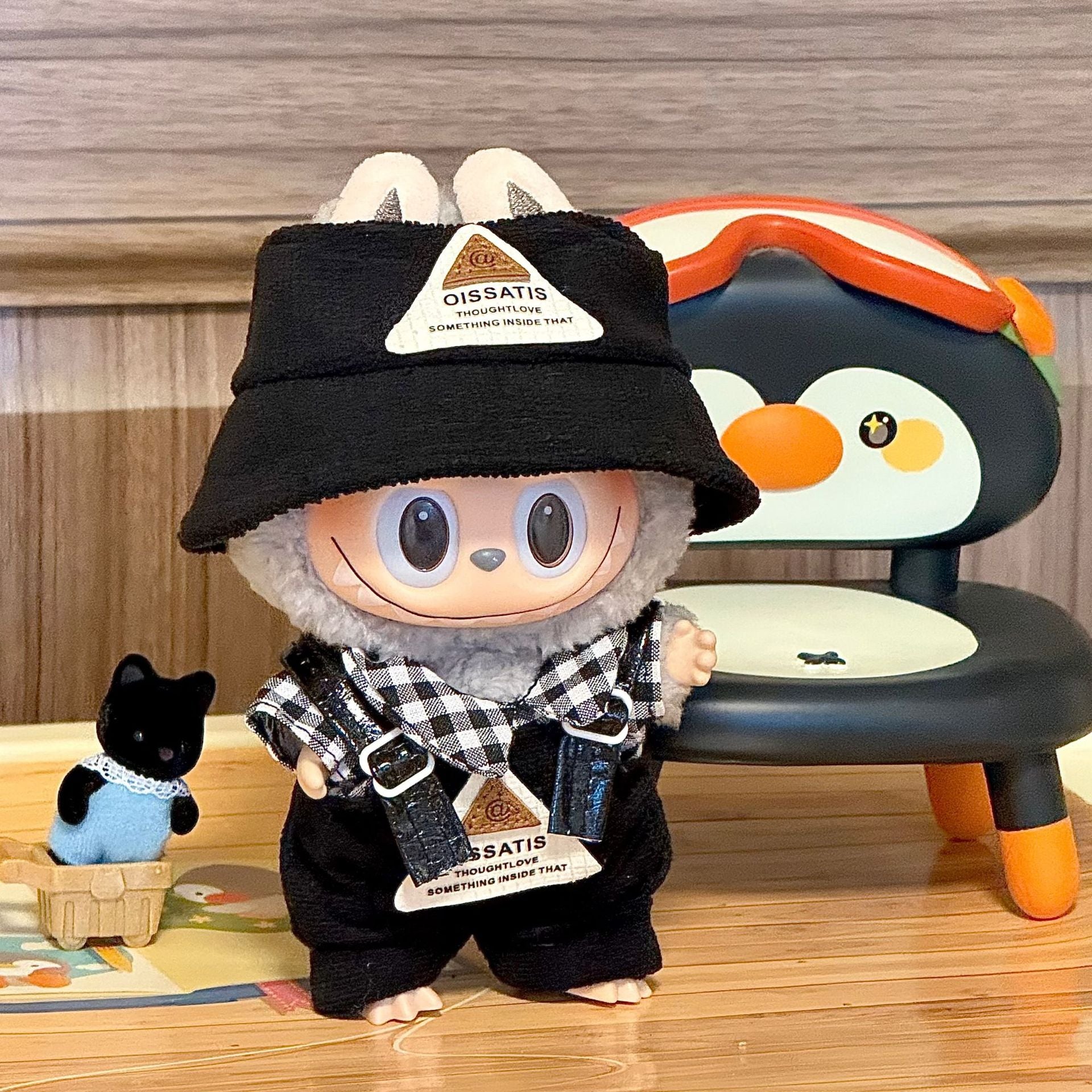 Labubu Sitting Party Doll Clothes First and Second Generation Blind Box Use Labubu Clothes Plush Vinyl Face