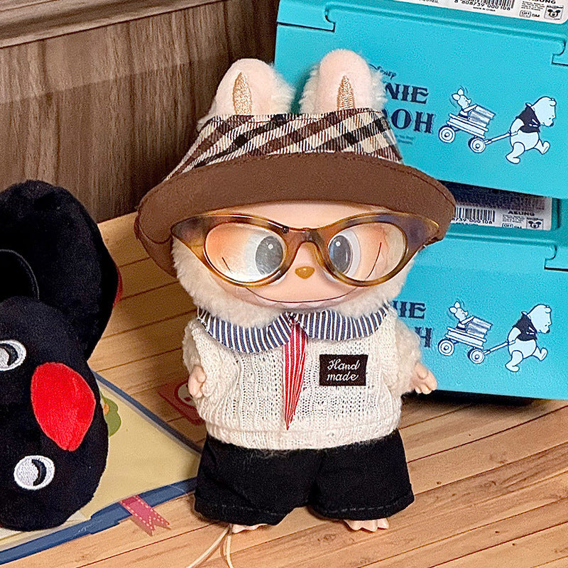 Labubu Sitting Party Doll Clothes First and Second Generation Blind Box Use Labubu Clothes Plush Vinyl Face