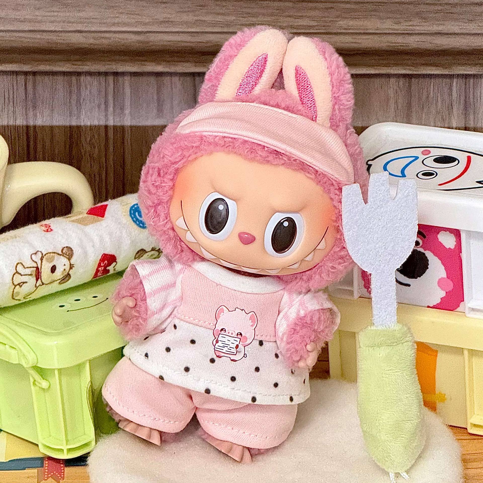 Labubu Sitting Party Doll Clothes First and Second Generation Blind Box Use Labubu Clothes Plush Vinyl Face