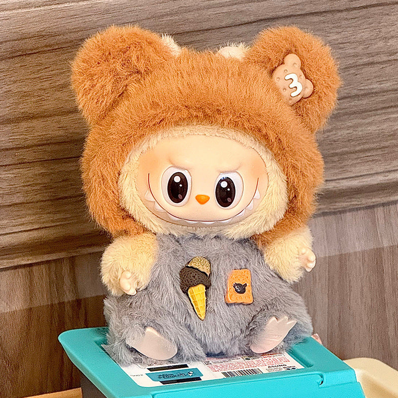 Labubu Sitting Party Doll Clothes First and Second Generation Blind Box Use Labubu Clothes Plush Vinyl Face