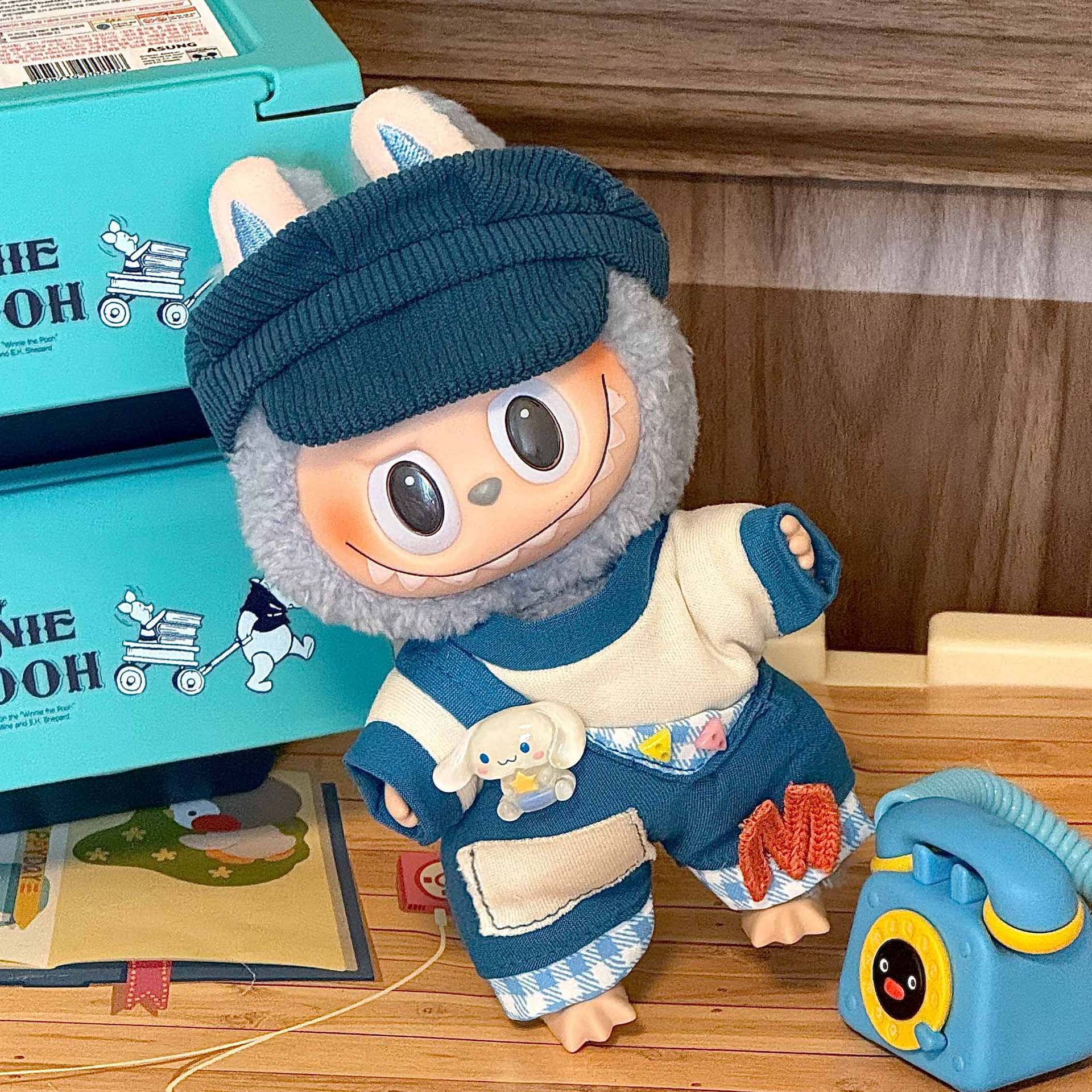 Labubu Sitting Party Doll Clothes First and Second Generation Blind Box Use Labubu Clothes Plush Vinyl Face